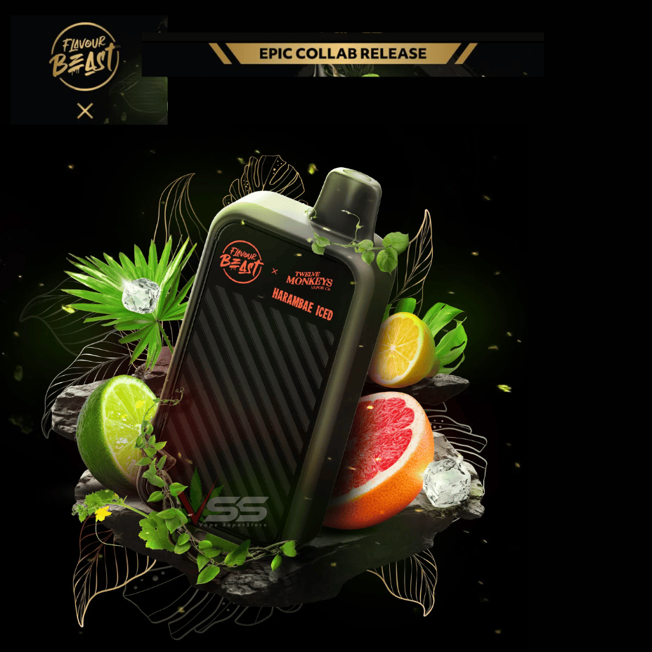 Flavour Beast X 12 Monkeys Beast Mode Max 2 50K Disposable-Harambae 50000 / 20mg/ml Winkler Vape SuperStore and Bong Shop Manitoba Canada