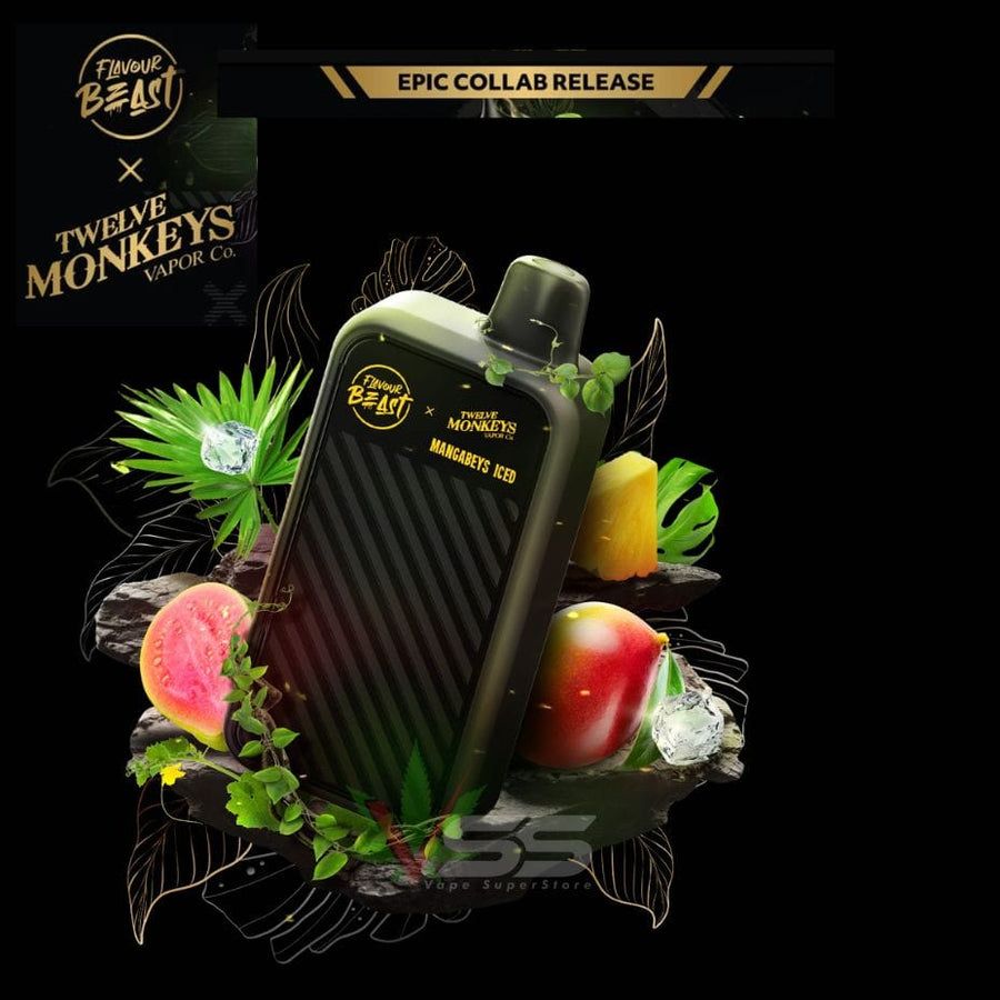 Flavour Beast X 12 Monkeys Beast Mode Max 2 50K Disposable-Mangabeys Iced Winkler Vape SuperStore and Bong Shop Manitoba Canada