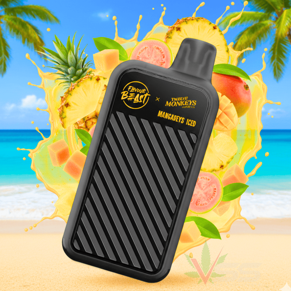 Flavour Beast X 12 Monkeys Beast Mode Max 2 50K Disposable-Mangabeys Iced Winkler Vape SuperStore and Bong Shop Manitoba Canada