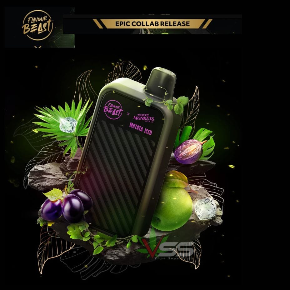 Flavour Beast X 12 Monkeys Beast Mode Max 2 50K Disposable-Matata Iced Winkler Vape SuperStore and Bong Shop Manitoba Canada