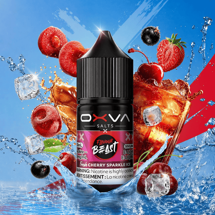 Flavour Beast x OXVA E-Liquid - Fresh Cherry Sparkle Ice Salt 30mL / 20mg Winkler Vape SuperStore and Bong Shop Manitoba Canada