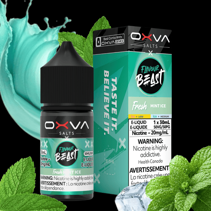 Flavour Beast x OXVA E-Liquid - Fresh Mint Ice Salt 30mL / 20mg Winkler Vape SuperStore and Bong Shop Manitoba Canada