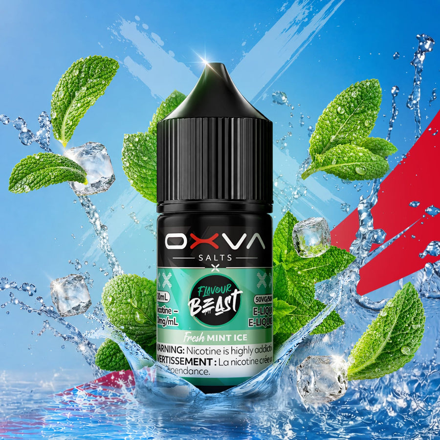 Flavour Beast x OXVA E-Liquid - Fresh Mint Ice Salt 30mL / 20mg Winkler Vape SuperStore and Bong Shop Manitoba Canada