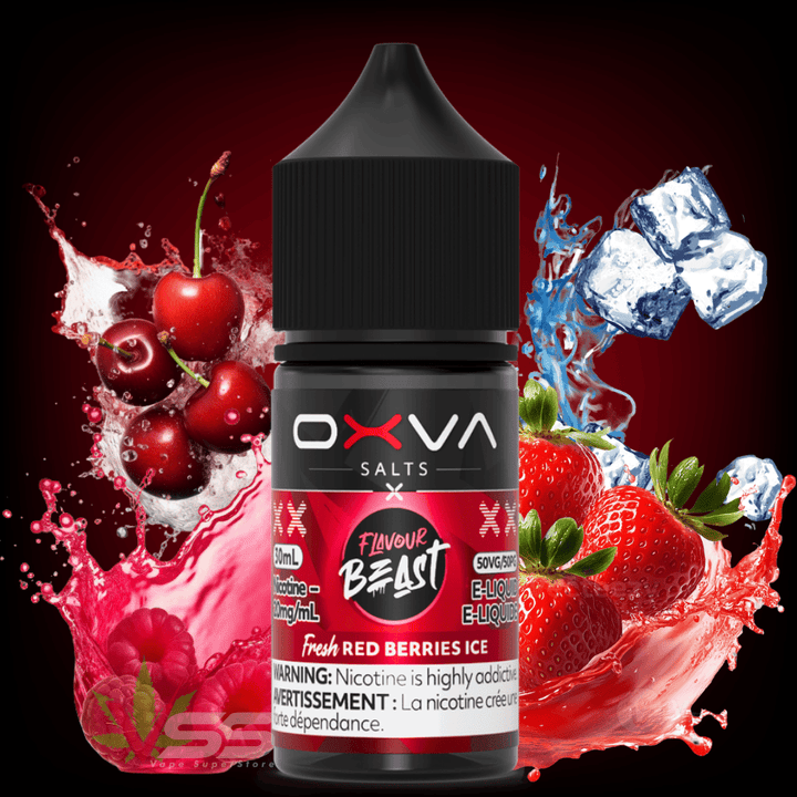 Flavour Beast x OXVA E-Liquid - Fresh Red Berries Ice 30mL / 20mg Winkler Vape SuperStore and Bong Shop Manitoba Canada