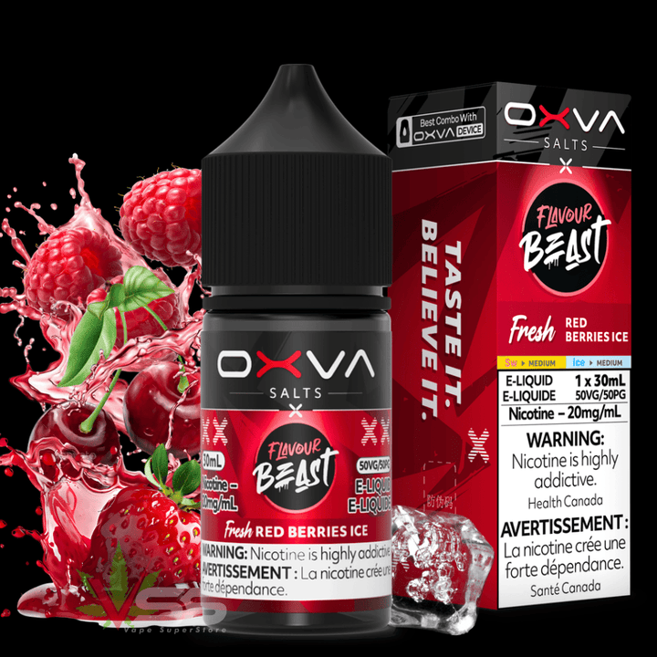 Flavour Beast x OXVA E-Liquid - Fresh Red Berries Ice 30mL / 20mg Winkler Vape SuperStore and Bong Shop Manitoba Canada