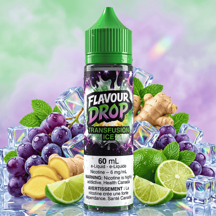 Flavour Drop E-Liquid - Transfusion Ice 60ml / 3mg Winkler Vape SuperStore and Bong Shop Manitoba Canada