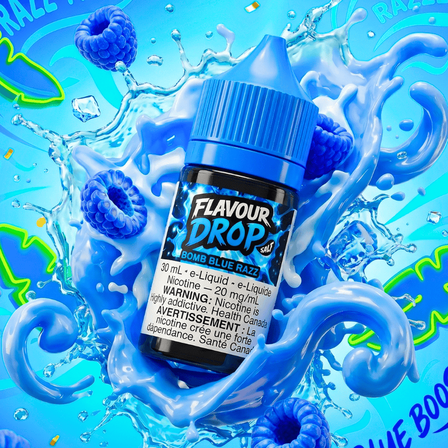 Flavour Drop Salts - Bomb Blue Razz 30mL / 20mg Winkler Vape SuperStore and Bong Shop Manitoba Canada