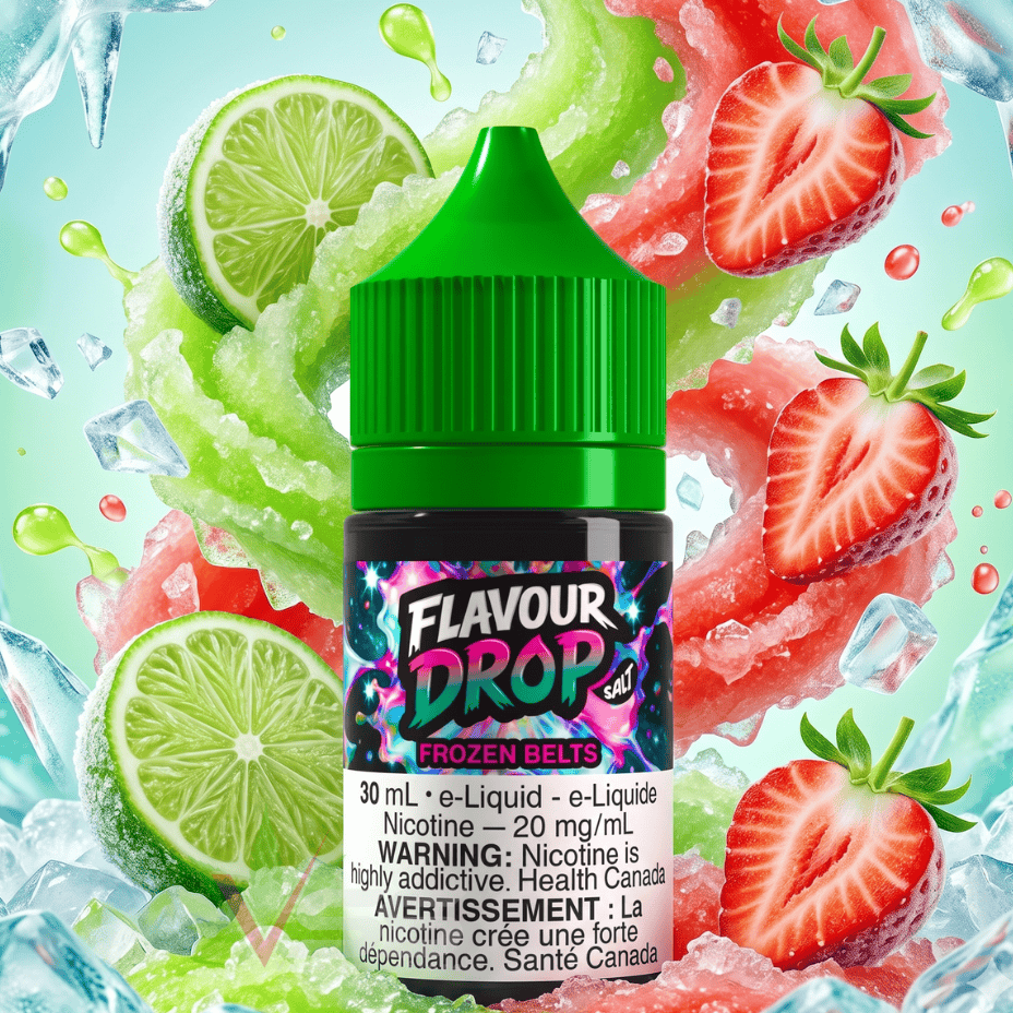 Flavour Drop Salts - Frozen Belts 30mL / 20mg Winkler Vape SuperStore and Bong Shop Manitoba Canada