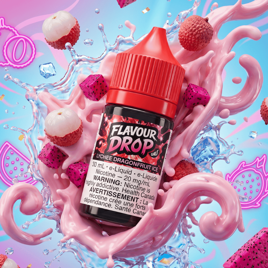 Flavour Drop Salts - Lychee Dragonfruit Ice 30mL / 20mg Winkler Vape SuperStore and Bong Shop Manitoba Canada