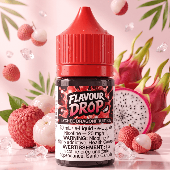 Flavour Drop Salts - Lychee Dragonfruit Ice 30mL / 20mg Winkler Vape SuperStore and Bong Shop Manitoba Canada