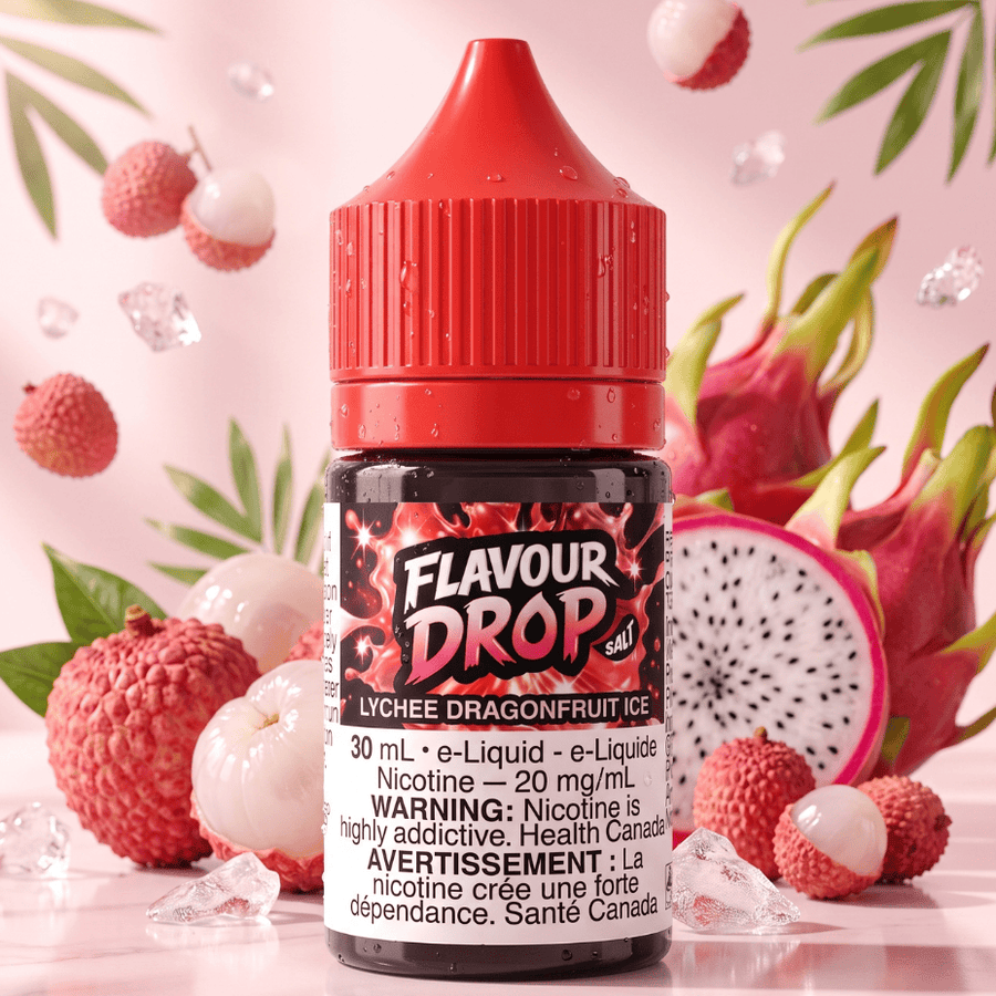 Flavour Drop Salts - Lychee Dragonfruit Ice 30mL / 20mg Winkler Vape SuperStore and Bong Shop Manitoba Canada