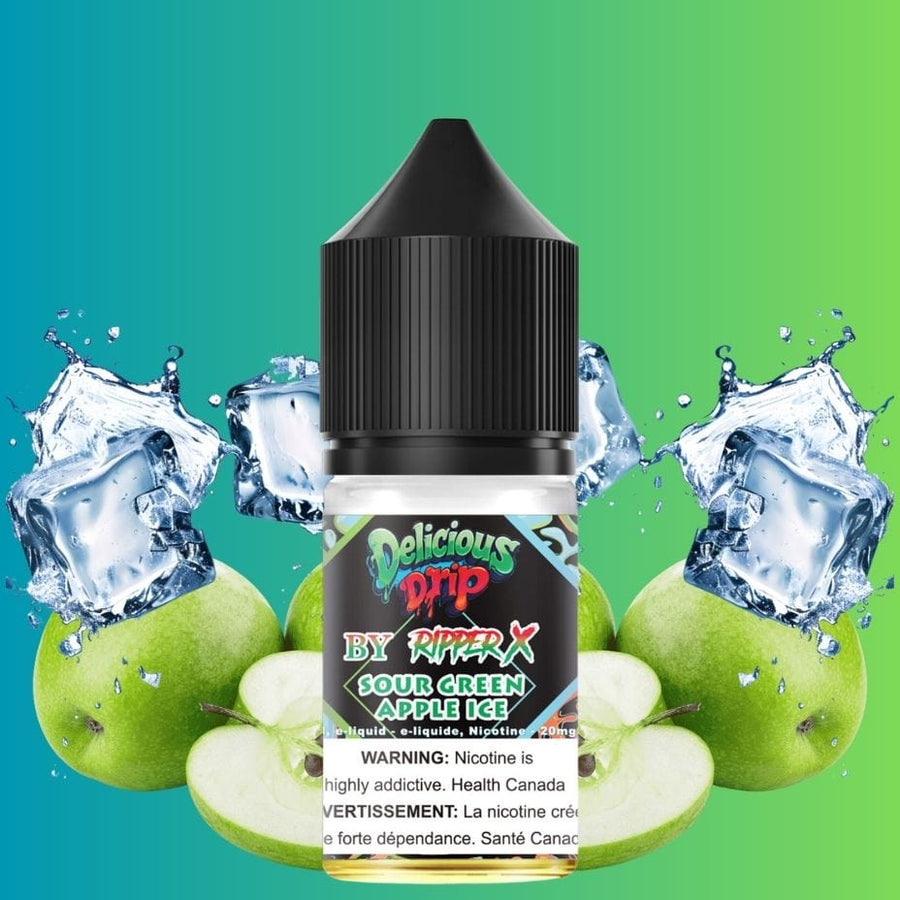 Gcore Delicious Drip Salt-Sour Green Apple Ice 30ml / 20mg Winkler Vape SuperStore and Bong Shop Manitoba Canada