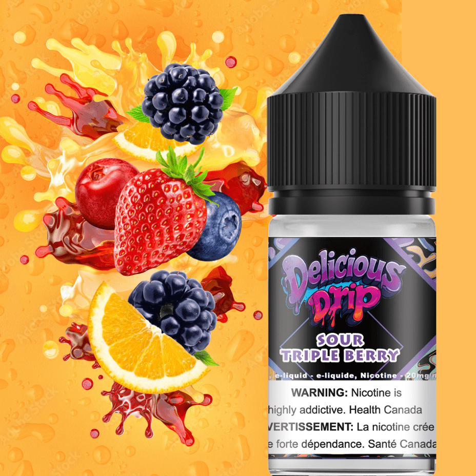 Gcore Delicious Drip Salt-Sour Triple Berry 30ml / 20mg Winkler Vape SuperStore and Bong Shop Manitoba Canada