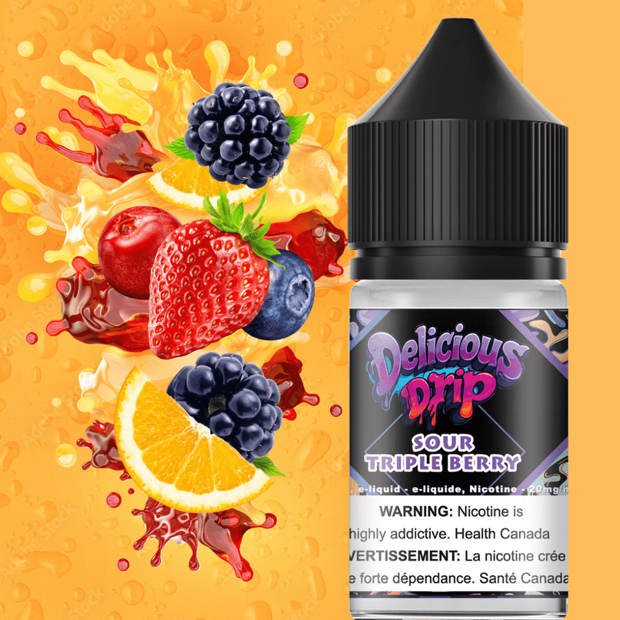 Gcore Delicious Drip Salt-Sour Triple Berry 30ml / 20mg Winkler Vape SuperStore and Bong Shop Manitoba Canada