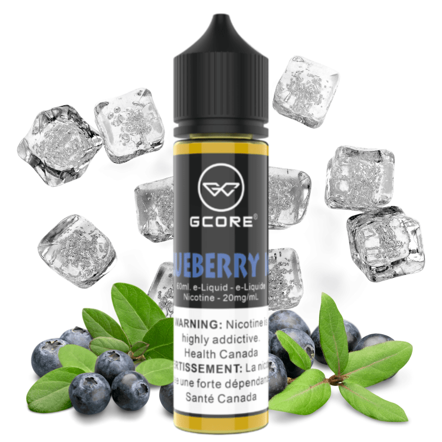 Blueberry Ice by GCORE Salt Nic E-Liquid in 60mL Bottle Available at Winkler Vape SuperStore & Bong Shop Located in Winkler, Manitoba, Canada