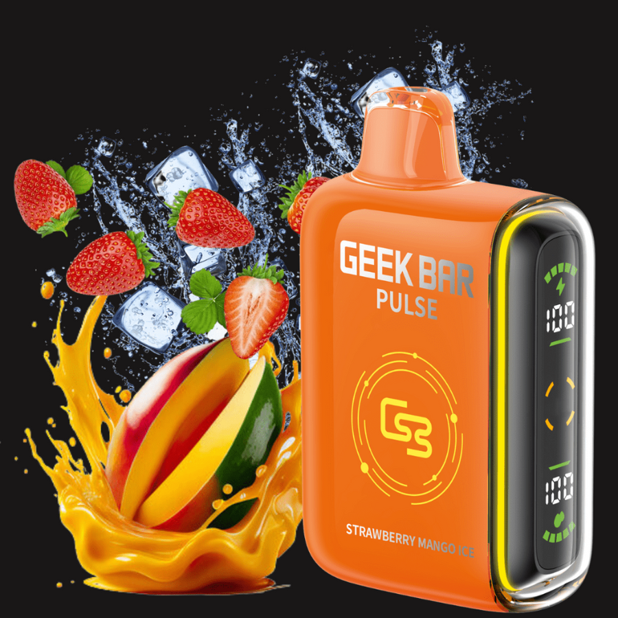 Geek Bar Disposables 20mg / 9000 Puffs Geek Bar Pulse 9000 Disposable Vape-Strawberry Mango Ice