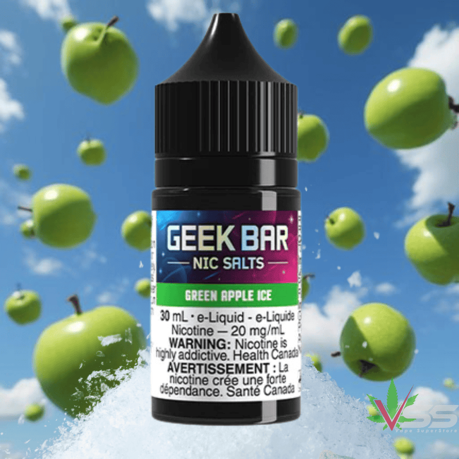 Geek Bar Nic Salt-Green Apple Ice 30mL / 20mg Winkler Vape SuperStore and Bong Shop Manitoba Canada