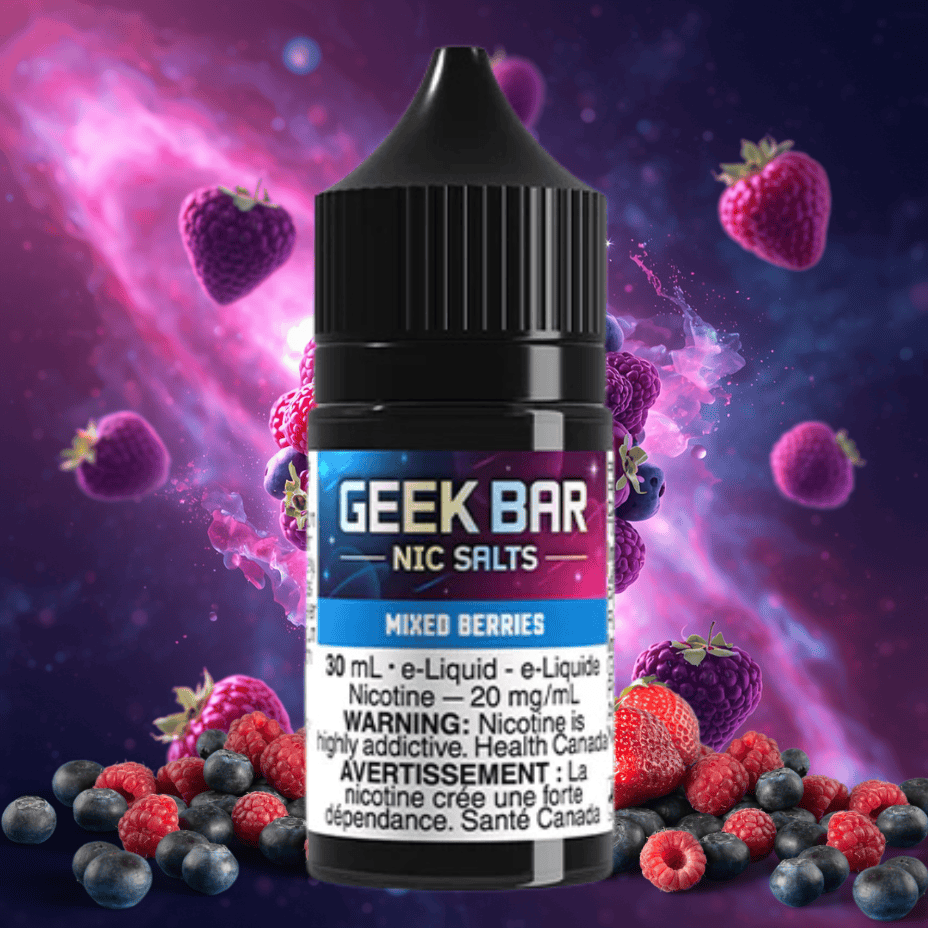 Geek Bar Nic Salt-Mixed Berries 30mL / 20mg Winkler Vape SuperStore and Bong Shop Manitoba Canada