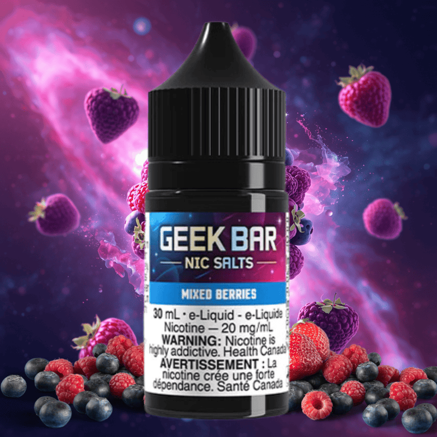 Geek Bar Nic Salt-Mixed Berries 30mL / 20mg Winkler Vape SuperStore and Bong Shop Manitoba Canada