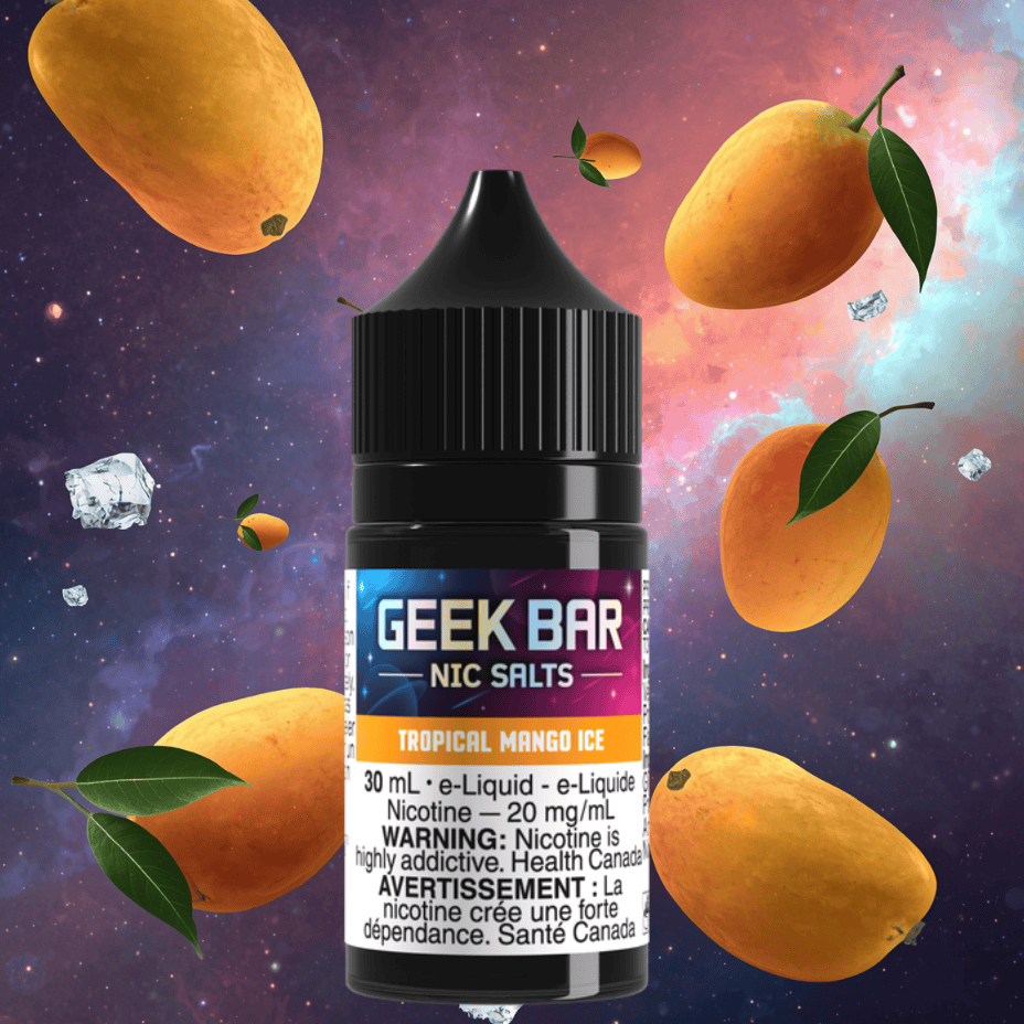 Geek Bar Nic Salt-Tropical Mango Ice 30mL / 20mg Winkler Vape SuperStore and Bong Shop Manitoba Canada