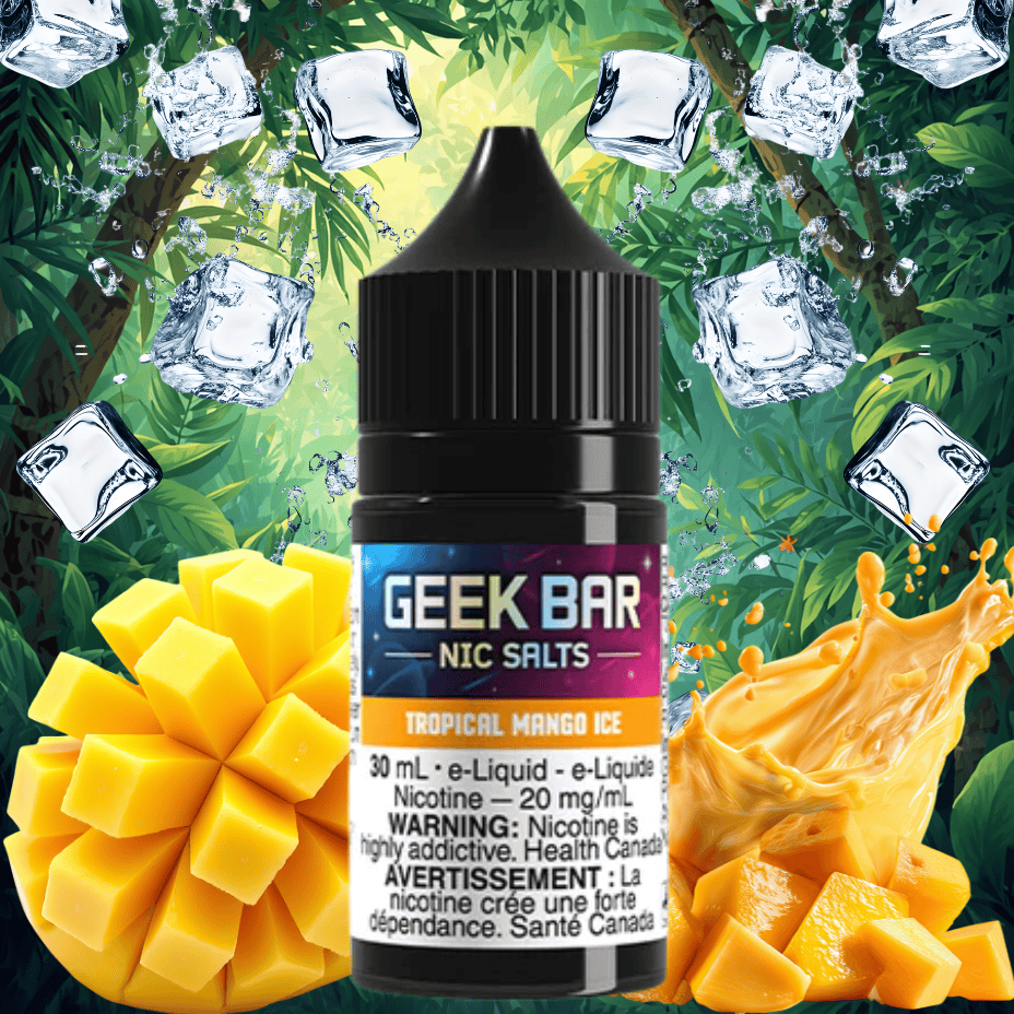 Geek Bar Nic Salt-Tropical Mango Ice 30mL / 20mg Winkler Vape SuperStore and Bong Shop Manitoba Canada