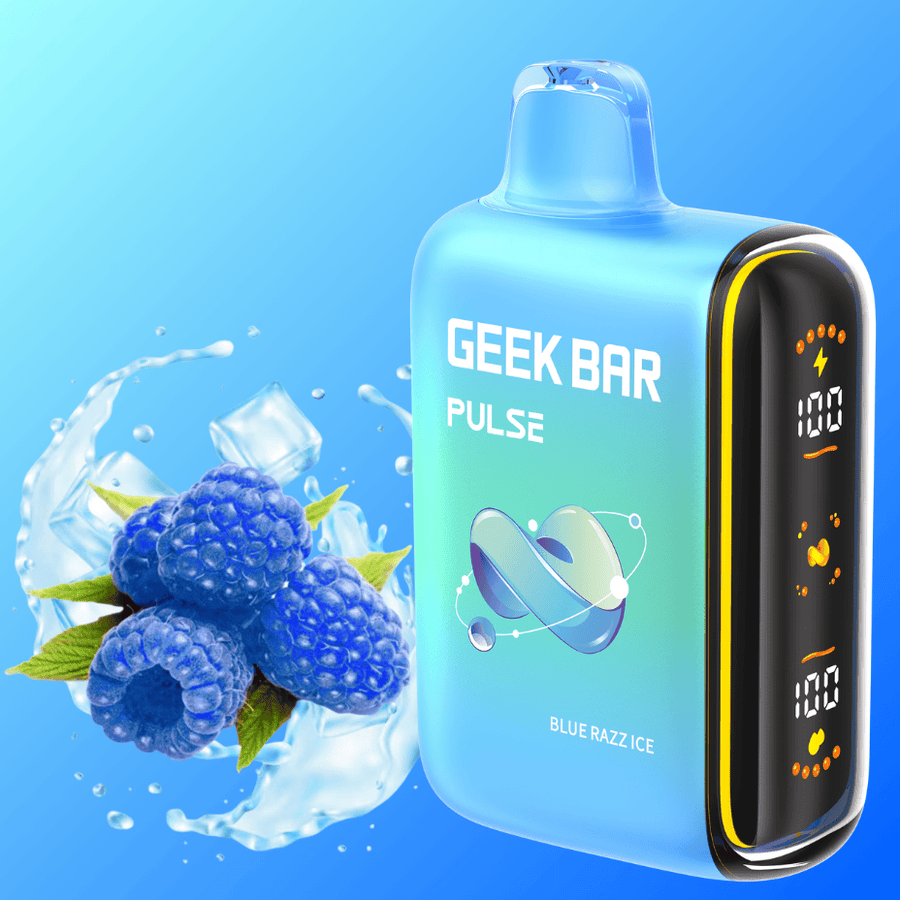 Geek Bar Pulse 9000 Disposable Vape - Blue Razz Ice 9000 / 20mg Winkler Vape SuperStore and Bong Shop Manitoba Canada
