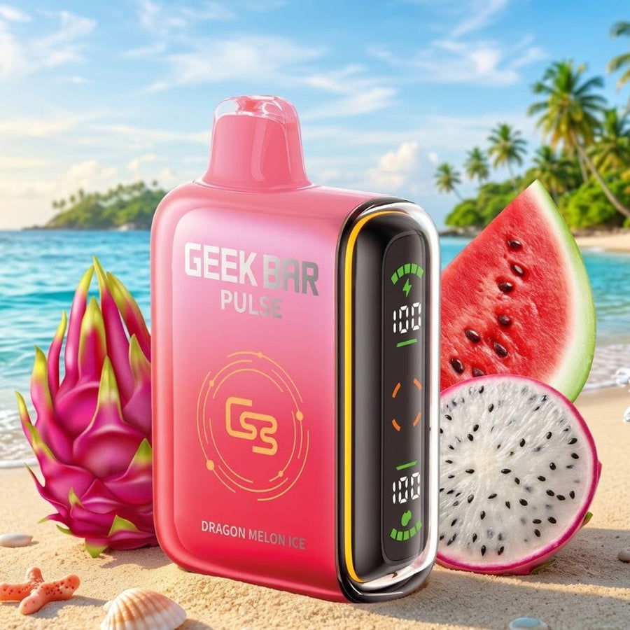 Geek Bar Pulse 9000 Disposable Vape - Dragon Melon Ice 9000 Puffs / 20mg Winkler Vape SuperStore and Bong Shop Manitoba Canada