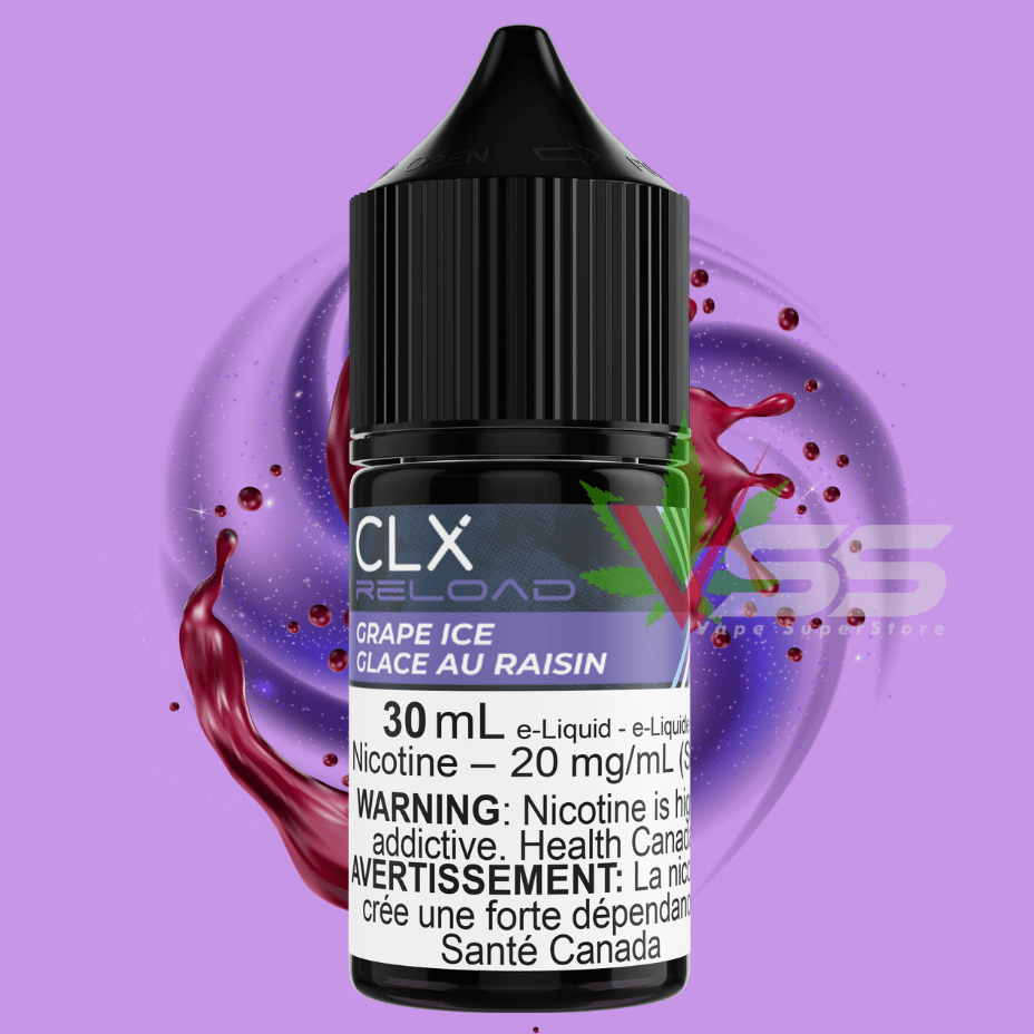Grape Ice Salt by CLX Reload E-Liquid Winkler Vape SuperStore and Bong Shop Manitoba Canada