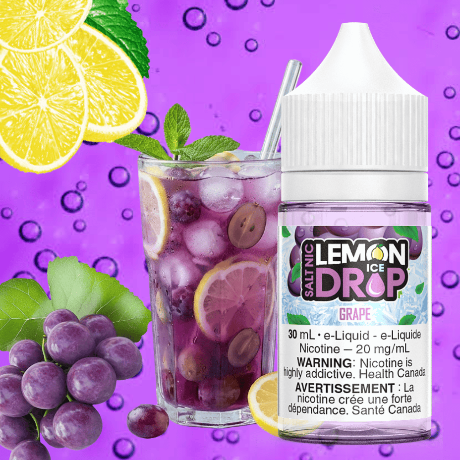 Grape Ice Salts by Lemon Drop E-Liquid 30mL / 20mg Winkler Vape SuperStore and Bong Shop Manitoba Canada