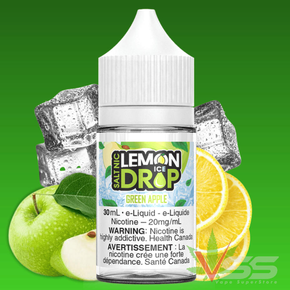 Green Apple Ice by Lemon Drop Salt Winkler Vape SuperStore and Bong Shop Manitoba Canada