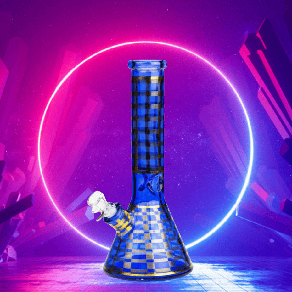 High Class Glass Neon Beaker Bong-12" 12" Winkler Vape SuperStore and Bong Shop Manitoba Canada