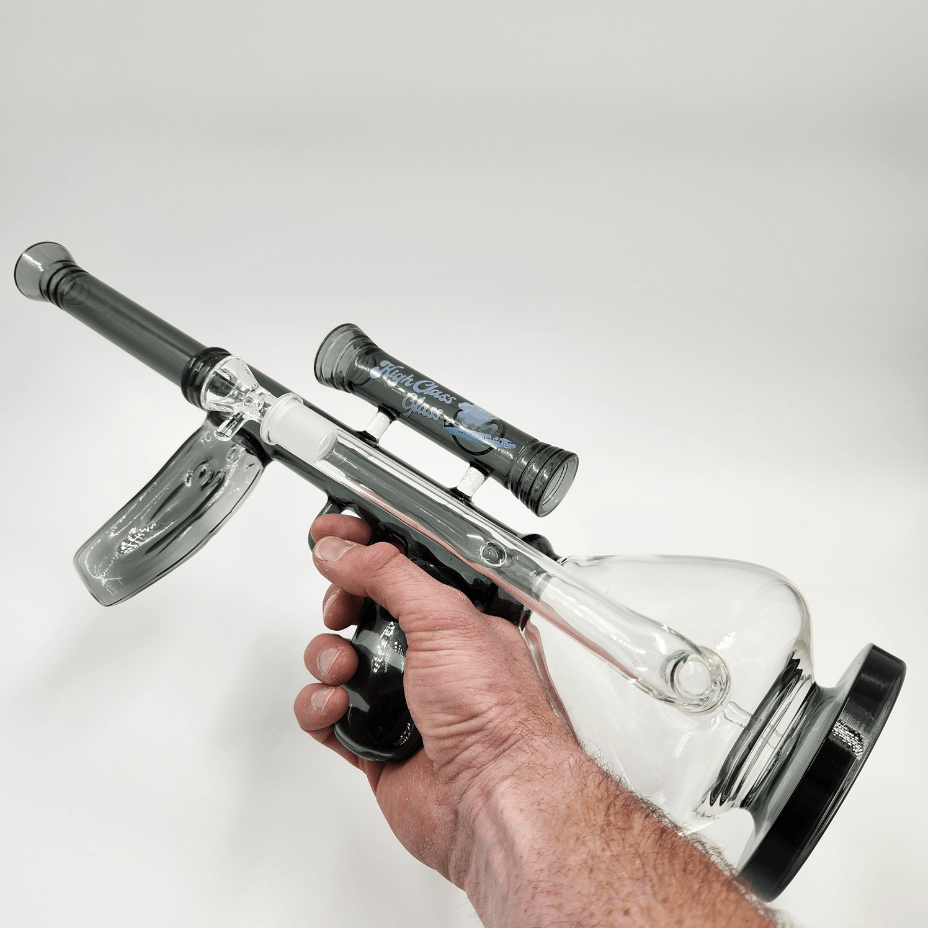 High Class 7mm Machine Gun Bong-18"-Winkler Vape SuperStore