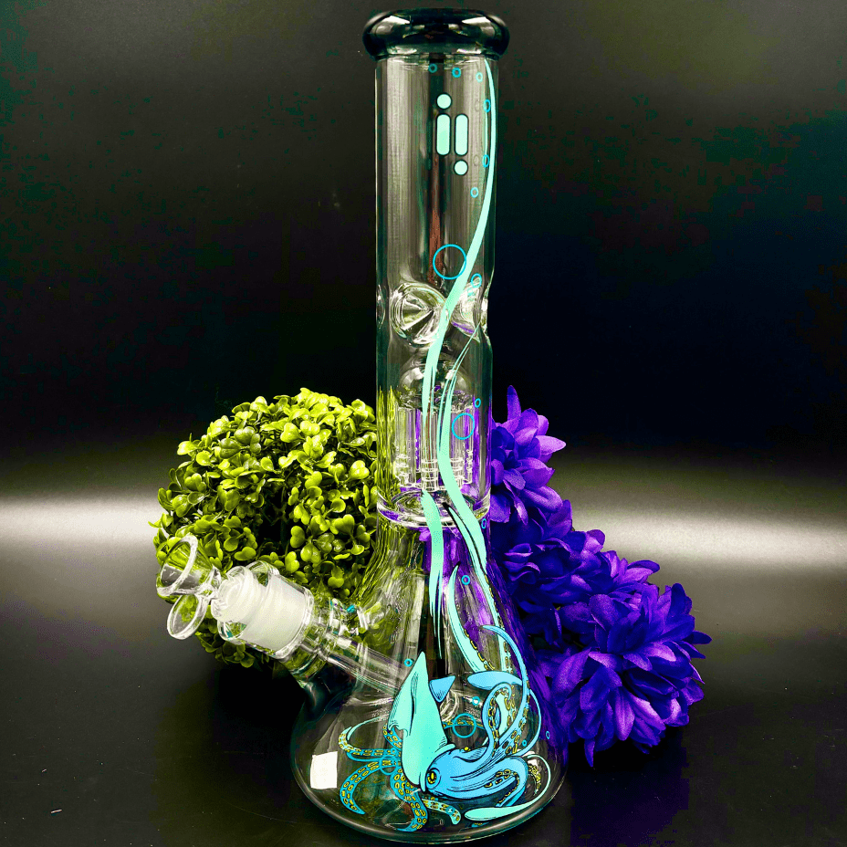 Infyniti Untamed 7mm Squid Beaker w/ Tree Perc  14" Blue Winkler Vape SuperStore and Bong Shop Manitoba Canada