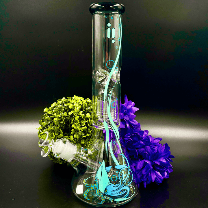 Infyniti Untamed 7mm Squid Beaker w/ Tree Perc  14" Blue Winkler Vape SuperStore and Bong Shop Manitoba Canada