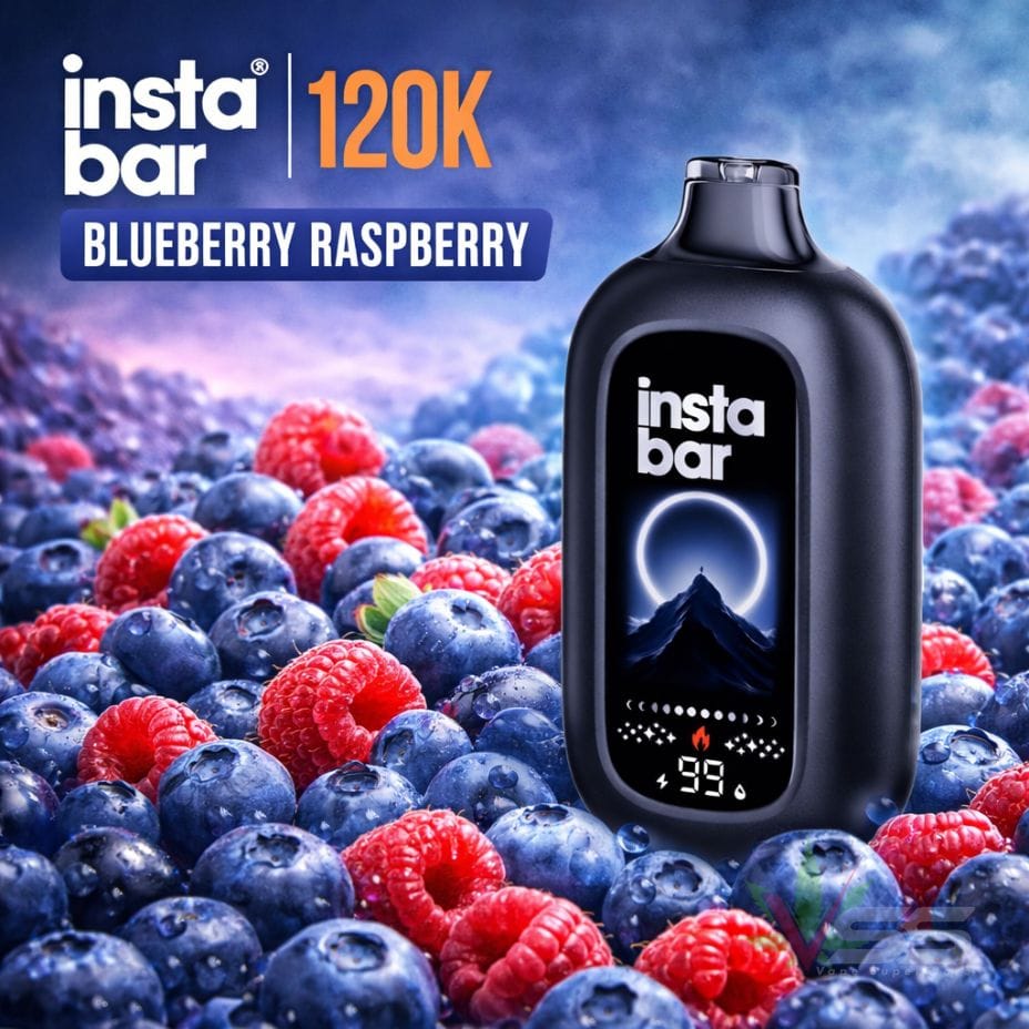 Insta Bar 120K Disposable Vape - Blueberry Raspberry 120000 / 20mg Winkler Vape SuperStore and Bong Shop Manitoba Canada