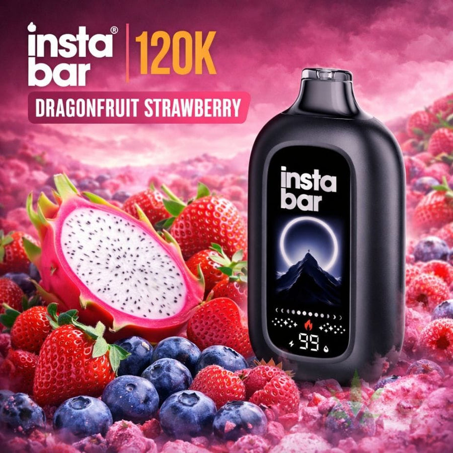 Insta Bar 120K Disposable Vape - Dragonfruit Strawberry 120000 / 20mg Winkler Vape SuperStore and Bong Shop Manitoba Canada