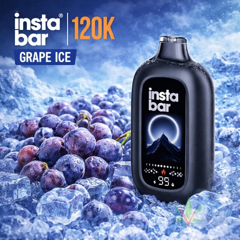 Insta Bar 120K Disposable Vape - Grape Ice 120000 / 20mg Winkler Vape SuperStore and Bong Shop Manitoba Canada