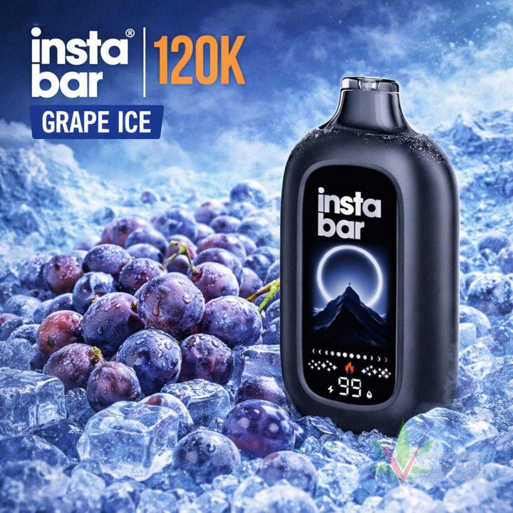 Insta Bar 120K Disposable Vape - Grape Ice 120000 / 20mg Winkler Vape SuperStore and Bong Shop Manitoba Canada