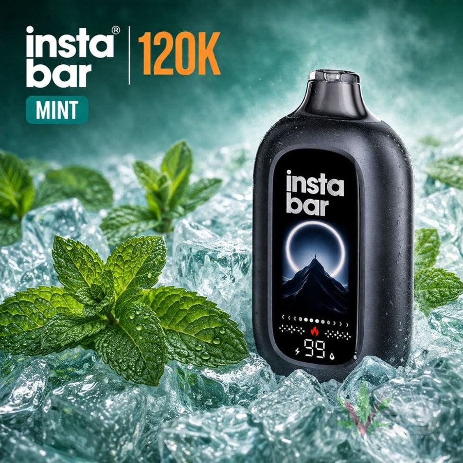 Insta Bar 120K Disposable Vape - Mint 120000 / 20mg Winkler Vape SuperStore and Bong Shop Manitoba Canada