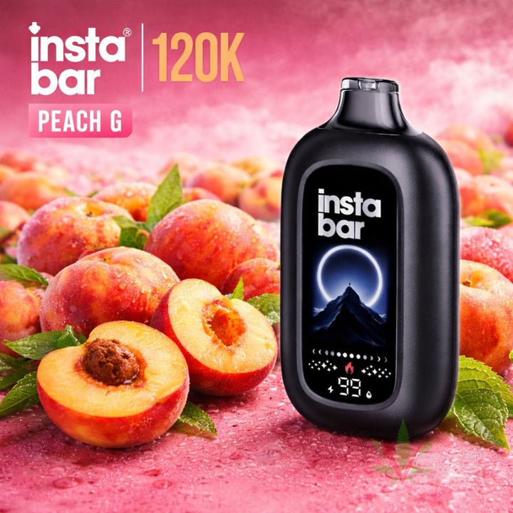 Insta Bar 120K Disposable Vape - Peach G 120000 / 20mg Winkler Vape SuperStore and Bong Shop Manitoba Canada