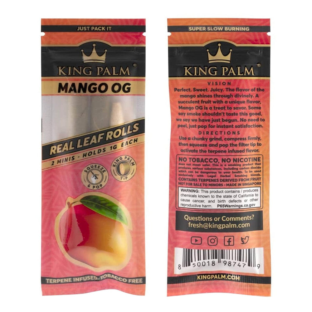 King Palm Pre-Rolled Cones 2/pkg / Mango OG King Palm Mini Pre-Rolls-Mango OG King Palm Mini Pre-Rolls-Mango OG-Vapexcape Regina Vape & Bong