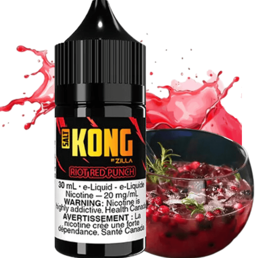 Kong Salt by Zilla-Riot Red Punch 30mL / 20mg Winkler Vape SuperStore and Bong Shop Manitoba Canada