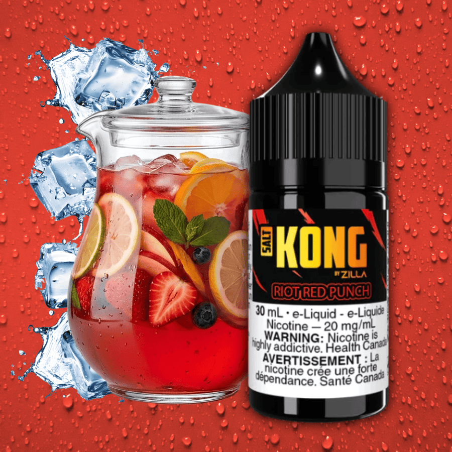 Kong Salt by Zilla-Riot Red Punch 30mL / 20mg Winkler Vape SuperStore and Bong Shop Manitoba Canada