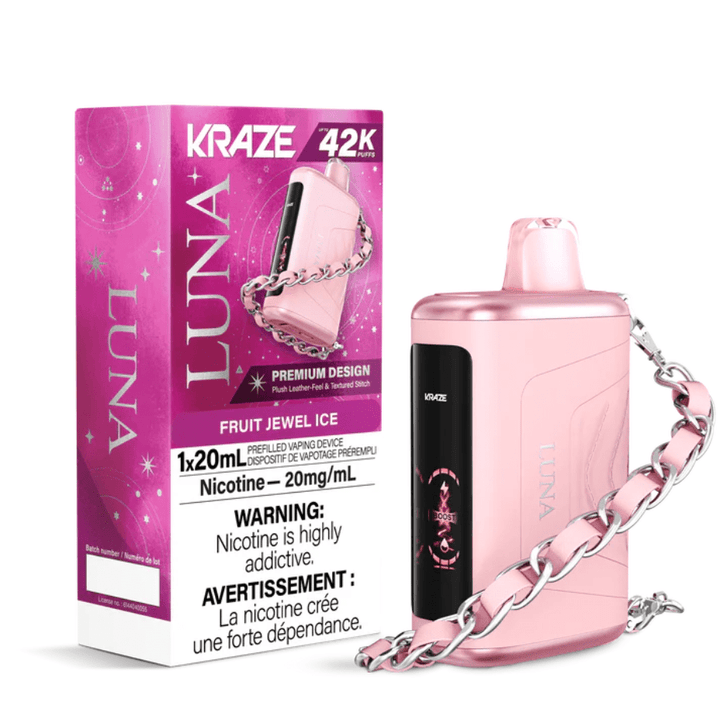 Kraze Luna Disposable Vape-Fruit Jewel Ice 20mg / 42000 Winkler Vape SuperStore and Bong Shop Manitoba Canada