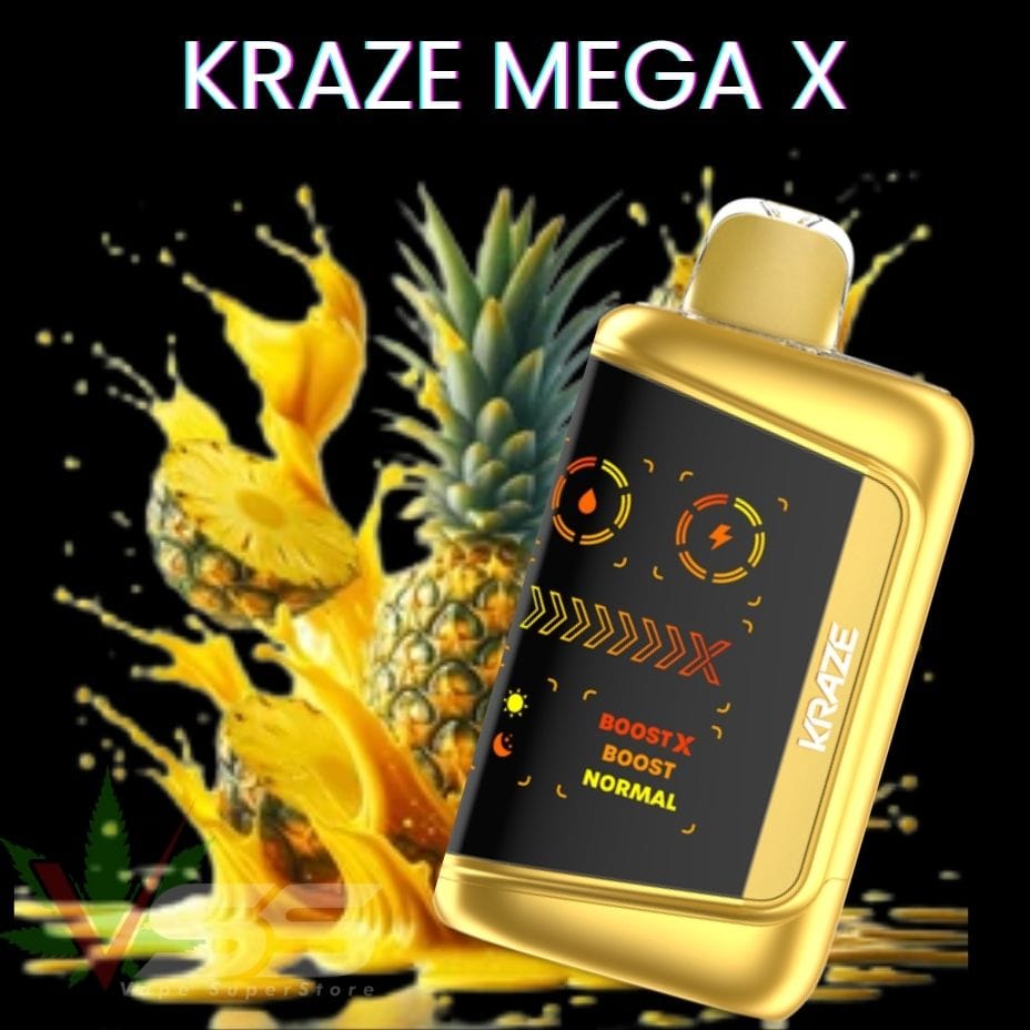 Kraze Mega X 48K - Tangy Pineapple Ice Winkler Vape SuperStore and Bong Shop Manitoba Canada