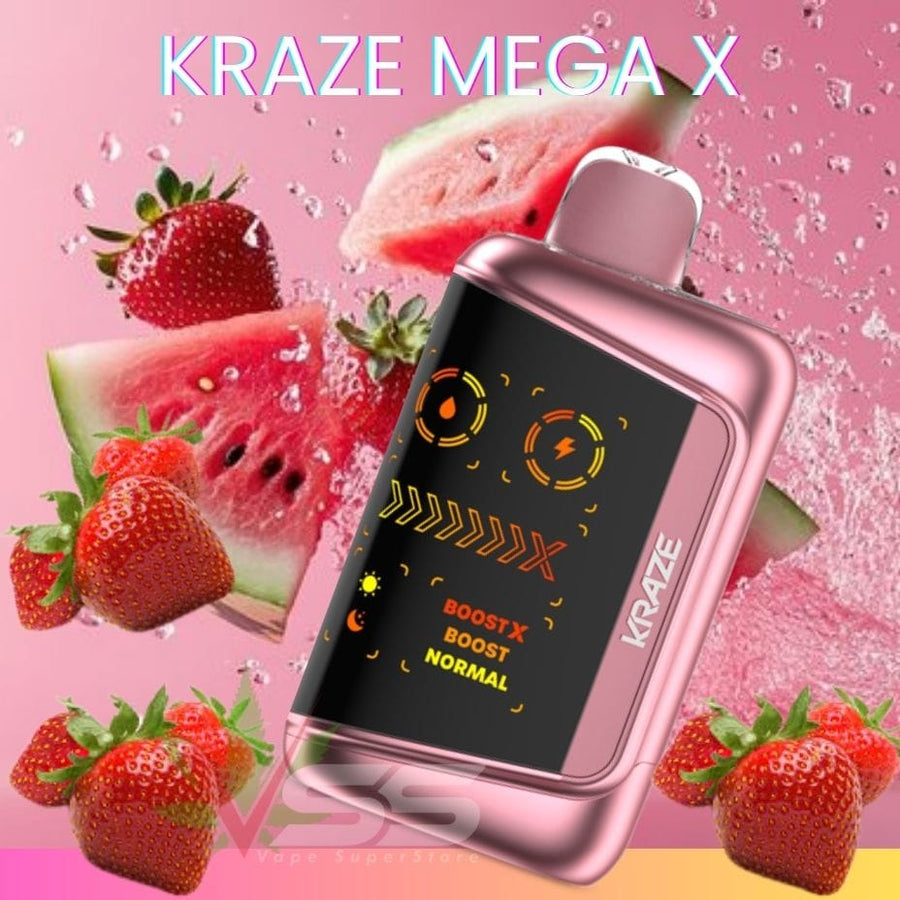 Kraze Mega X 48K - Tangy Strawberry Watermelon G Ice Winkler Vape SuperStore and Bong Shop Manitoba Canada