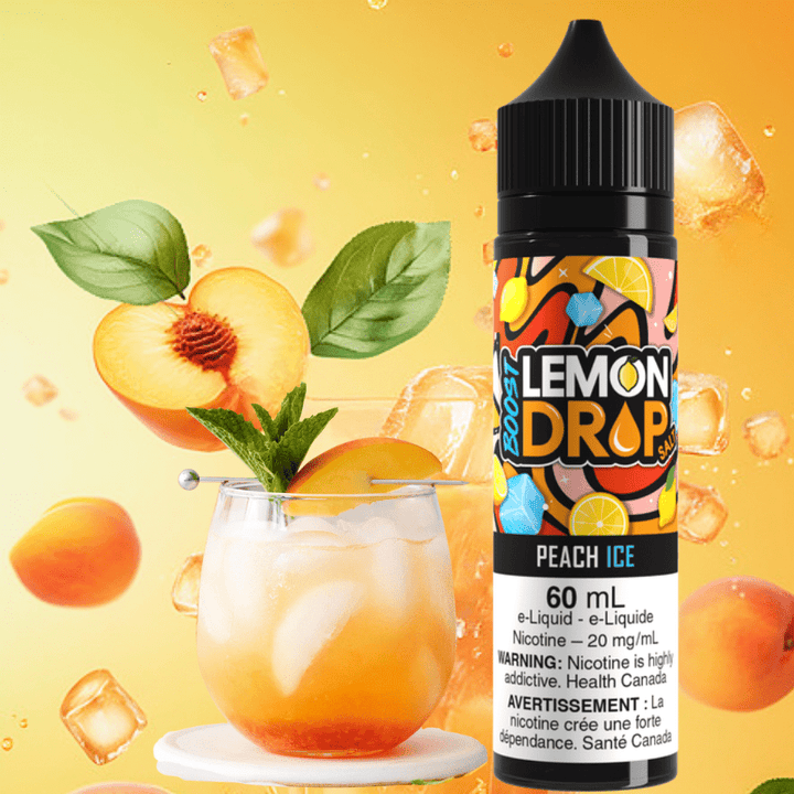 Lemon Drop Boost Salt Nic 60ml -Peach Ice Winkler Vape SuperStore and Bong Shop Manitoba Canada