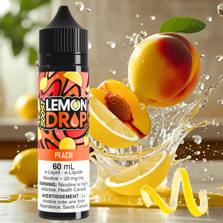 Lemon Drop Boost Salt Nic 60ml - Peach Winkler Vape SuperStore and Bong Shop Manitoba Canada
