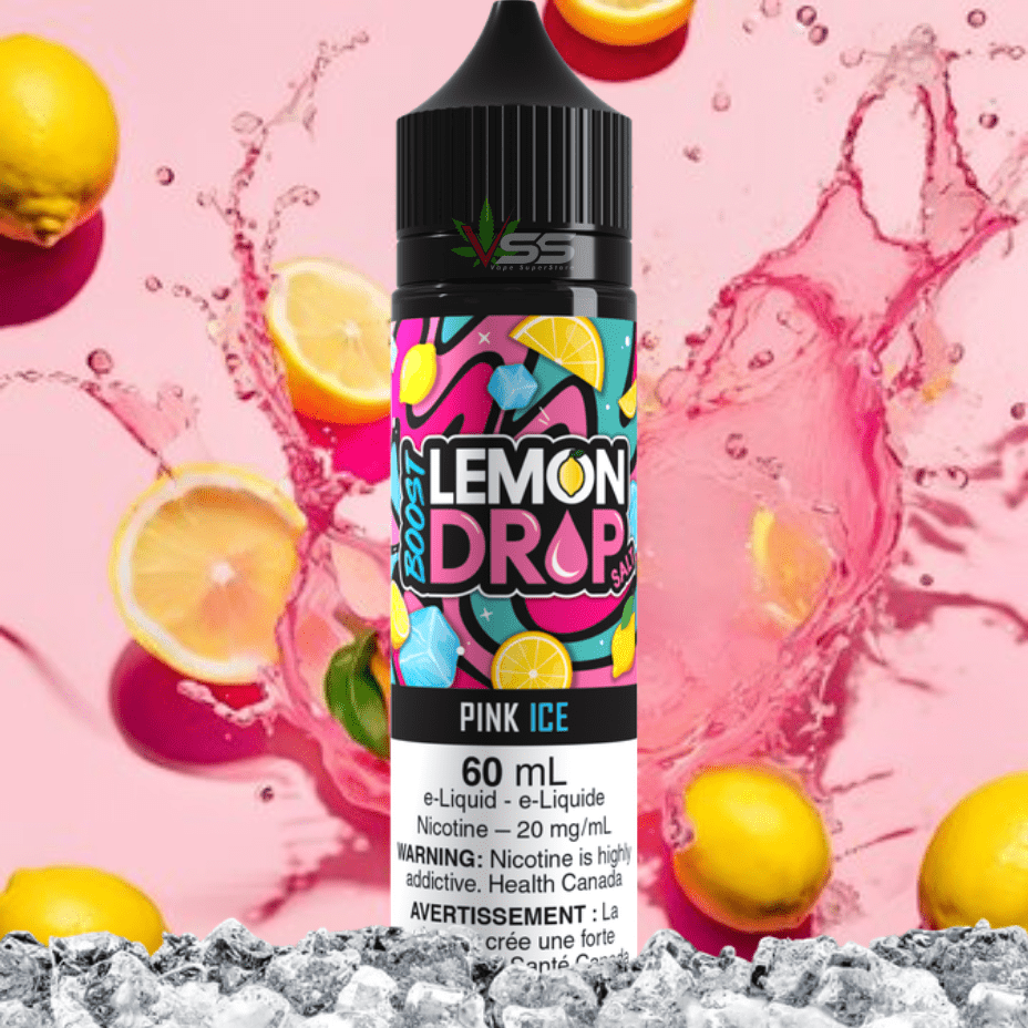 Lemon Drop Boost Salt Nic 60ml-Pink Ice Winkler Vape SuperStore and Bong Shop Manitoba Canada