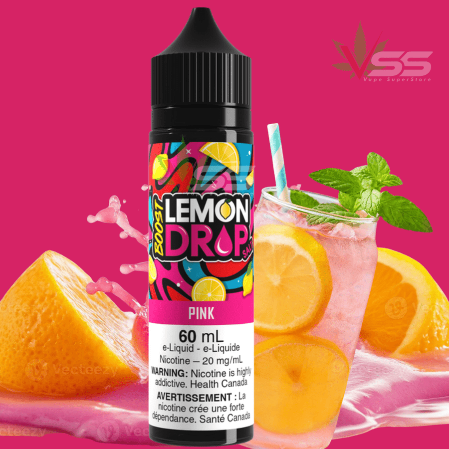 Lemon Drop Boost Salt Nic 60ml - Pink Winkler Vape SuperStore and Bong Shop Manitoba Canada